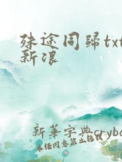 殊途同归txt新浪