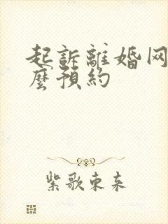 起诉离婚网上怎么预约