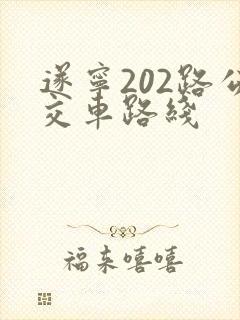 遂宁202路公交车路线