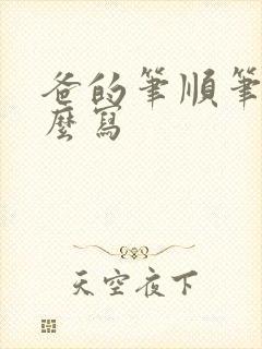 爸的笔顺笔画怎么写