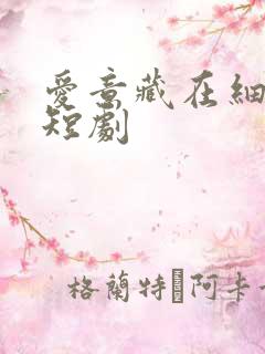 爱意藏在细节里短剧