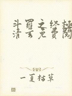 斗罗之终极混沌清玄免费阅读