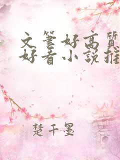 文笔好高质量超好看小说推文