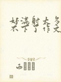 好满射太多了装不下了作文