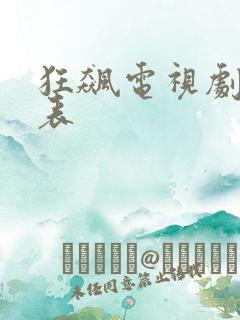 狂飙电视剧演员表