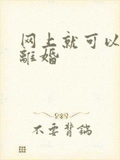 网上就可以起诉离婚