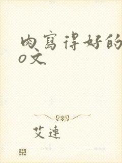 肉写得好的abo文