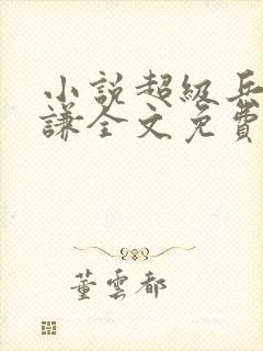 小说超级兵王叶谦全文免费阅读