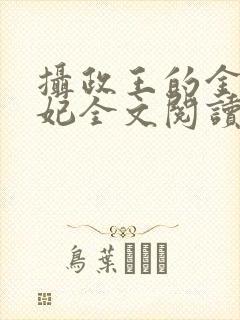 摄政王的金牌宠妃全文阅读免费