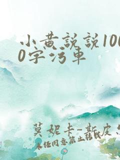 小黄说说1000字污车