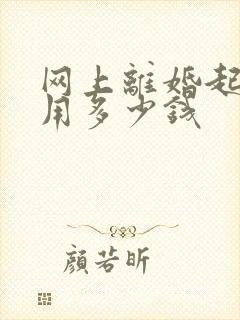 网上离婚起诉费用多少钱