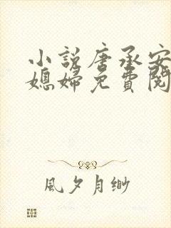 小说唐承安和儿媳妇免费阅读全文