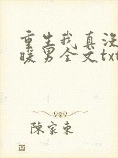 重生我真没想当暖男全文txt下载