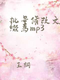 批量修改文件后缀为mp3
