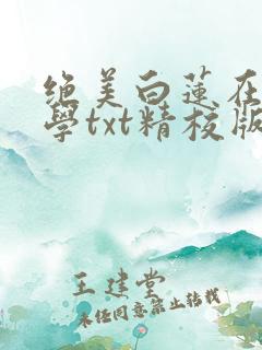 绝美白莲在线教学txt精校版