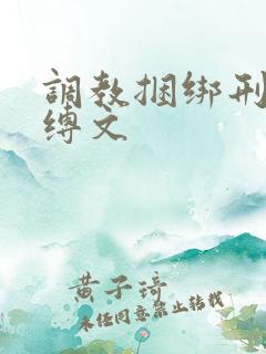 调教捆绑刑具束缚文