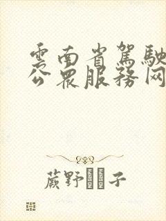 云南省驾驶培训公众服务网