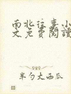 南北往事小说全文免费阅读无弹窗