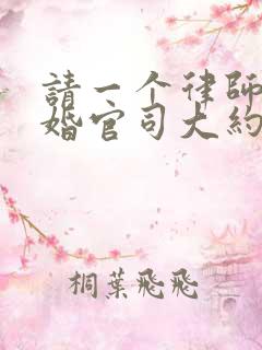 请一个律师打离婚官司大约要多少钱