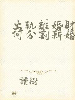 出轨离婚财产如何分割新婚姻法2021