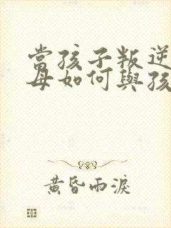 当孩子叛逆期父母如何与孩子沟通