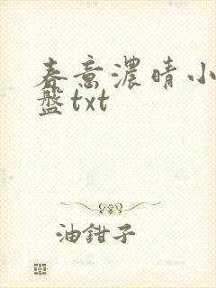春意浓晴小说网盘txt