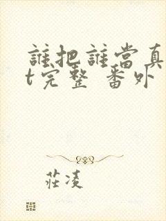 谁把谁当真txt完整 番外