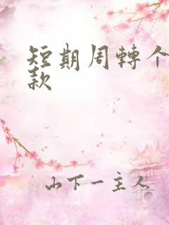 短期周转个人借款