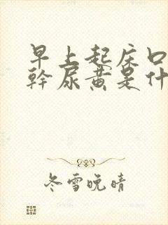 早上起床口苦口干尿黄是什么原因怎么治疗