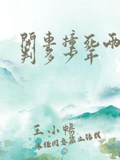 开车撞死两个人判多少年