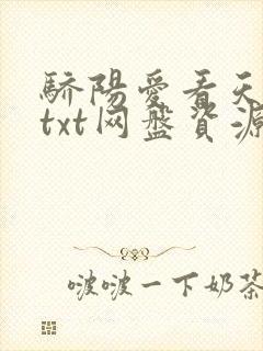 骄阳爱看天小说txt网盘资源