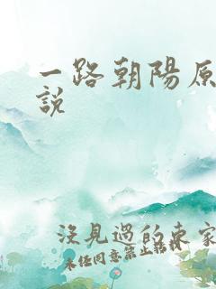 一路朝阳原著小说