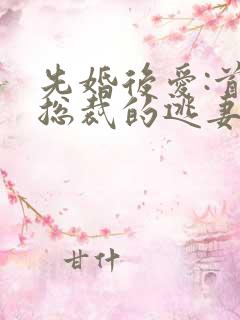 先婚后爱:首席总裁的逃妻