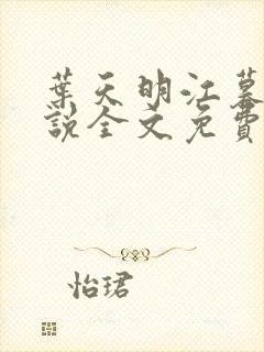 叶天明江暮婉小说全文免费