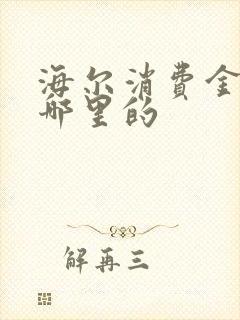 海尔消费金融是哪里的