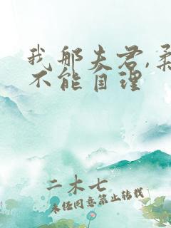 我那夫君,柔弱不能自理