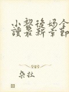 小黎后妈全文阅读最新章节