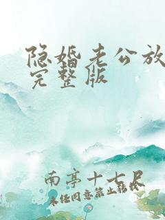 隐婚老公放肆宠完整版