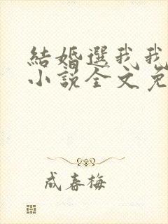 结婚选我我超甜小说全文免费阅读