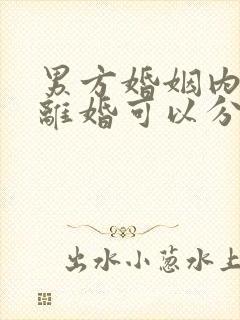 男方婚姻内出轨离婚可以分割财产吗