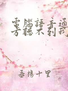 电脑语音通话对方听不到我的声音