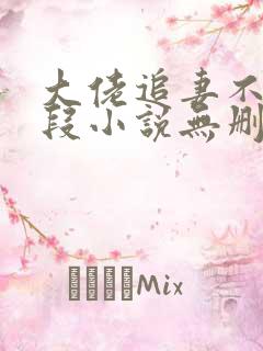 大佬追妻不择手段小说无删减正版在线阅读