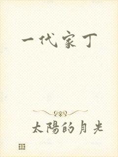 一代家丁