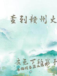 查到赣州火车票