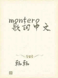 montero 歌词中文