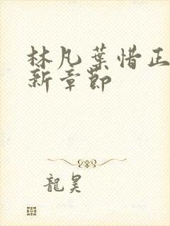 林凡叶惜正版最新章节