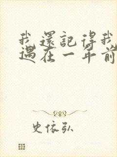 我还记得我们相遇在一年前是什么歌