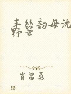 丰丝韵母沈蓉书野笔