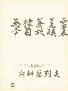 无棣华美电影院今日放映表