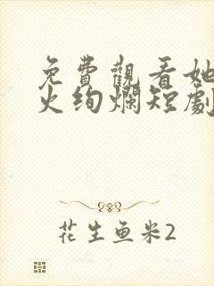 免费观看她似烟火绚烂短剧